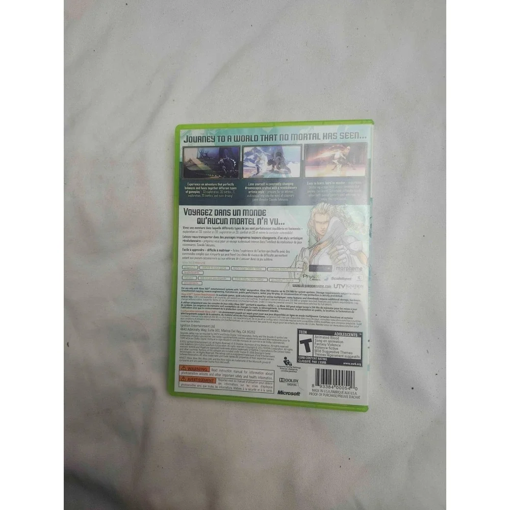 El Shaddai: Ascension of the Metatron (Microsoft Xbox 360, 2011) CIB Case Manual